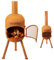 BonFeu BonSolo Rost Terrassenofen - Gartenkamin aus Stahl - Terrassenofen Außen - Gartenofen mit Grillrost - 34x34x124 cm