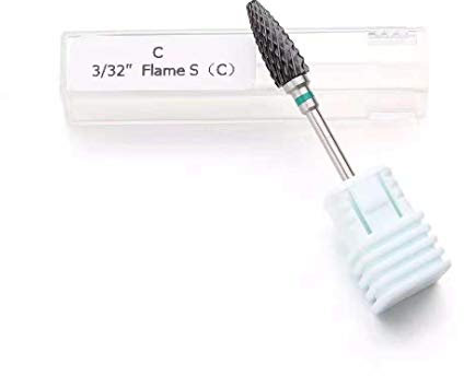 Punte in ceramica per fresa per unghie, per unghie in gel, a grana fine, media e grossa, per rimozione e lucidatura, per pedicure e manicure, confezione da 1, grana grossa