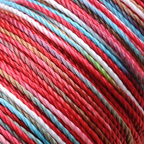 Ganzoo takelcord 1 mm dip-dye Boho, takelgarn på 40 m spole för takling av tauverk, PPM-rep och paracord, för prydnad och funktion: DIY, makrame, smyckesdesign, armband, nyckelband, hundlina, halsband