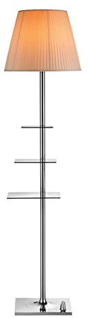 Flos Bibliotheque Nationale Stehlampe Methacrylat Polycarbonat Edelstahl Gewebe Max 150W, Maße: 40cm x 150cm, F1011007, 150 cm