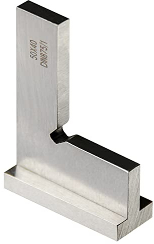 Precisionsmaskin fyrkantig 5 cm ingenjör fyrkantig 90 graders rät vinkellinjal markt härdat stål med säte 50 x 40 mm (2 x 1,6 tum)