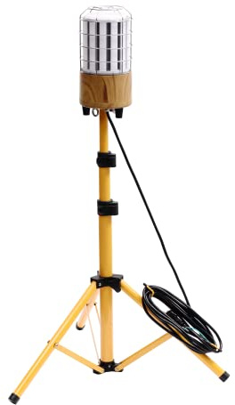 MeFard Faretto LED da Cantiere 100W,Proiettore Led su Treppiede,12000LM,Illuminazione 360°,Impermeabile IP64. (Copertina bianca 12000lm)