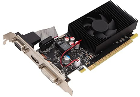 VBESTLIFE GT730 Graphics Card, 4GB DDR3 128 Bit PCI Express 2.0 x8 Low Profile Graphics Card with DVI VGA HDMI Interface, PC Video Card