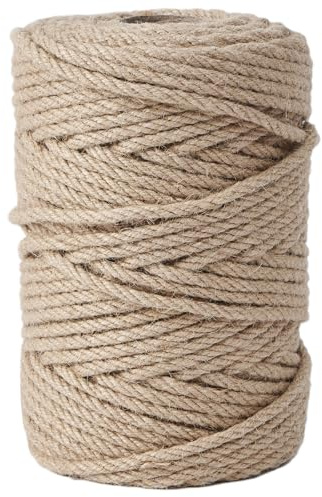 LZ.MZXU Juteschnur, Juteseil 8mm 20M Kordel Natur Hanfseil für Garten Schnur Paketschnur Pflanzen Kordel Basteln DIY Schnur Dekoration