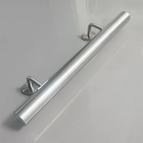 Magtctyae 1M Stainless Steel Banister Stair Handrails for Walls Chrome | 100cm/3FT Chrome Silver Banister Rail Support Kit, Durable Wall Mounted Stair Railing for Staircase Safety, Easy Installation