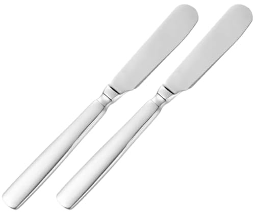 Abbdbd 2pcs Butter Knife Stainless Steel Butter Knife Spreader Cake Decorating Scraper Multifunctional Butter Bread Jar