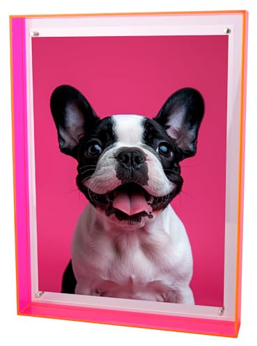 Ligtmor Cadre photo en acrylique, format A4 (21 x 30 cm),4 x 6 (10 x 15 cm), à fixer au mur ou sur un bureau. Cadre décoratif pour bureau