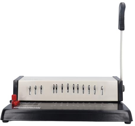 Professional Book Binding Machine A4 13 Holes Manual Comb Binder Office Home Use Multifunctional Wire Binding Machine for Documents Reports Booklets Hardware Plastic