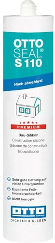 OTTOSEAL S 110 Premium-Bau-Silikon 310ml RAL 6009 – Hoch abriebfest & schnell beanspruchbar – Für die Verfugung von Glaselementen – Sicher gegen Schimmel