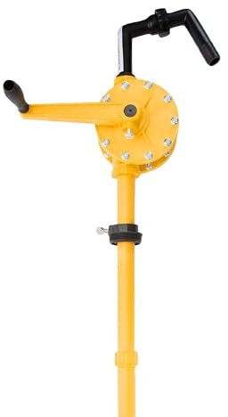 OEMTOOLS 24470 Rotary Barrel Pump, Polypropylene Drum Hand Pump for Water-Based Solutions, 55 Gallon Water Barrel Pump, Chemical Barrel Pump, Fast Flow Rate