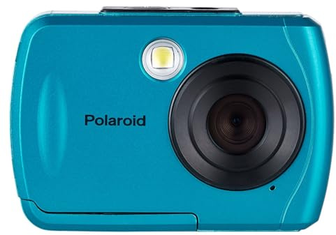 Polaroid IS048 Waterproof Instant Sharing 16 MP Digital Portable Handheld Action Camera, Teal