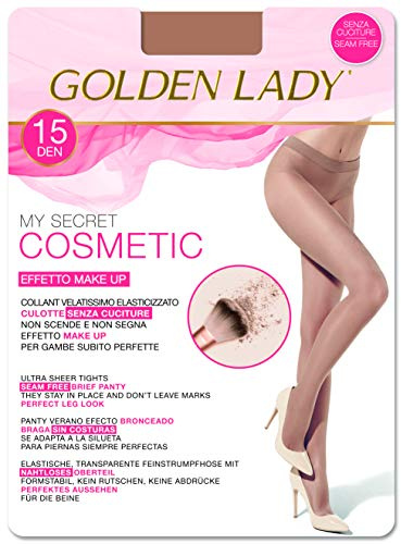 Goldenlady Mujer Mysecret 15 Cosmetic Medias 15 DEN, Dorado (Bronzer K30a), X-Large (Talla del fabricante: 5 – XL)