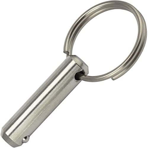 OPIOL QUALITY® Steckbolzen mit Kugelsicherung 5x28 mm aus Edelstahl A2 V2A (1 Stück) Klappbolzen Steckbolzen Klappsplint Sicherungsbolzen Klappstecker Bolzen Splintbolzen