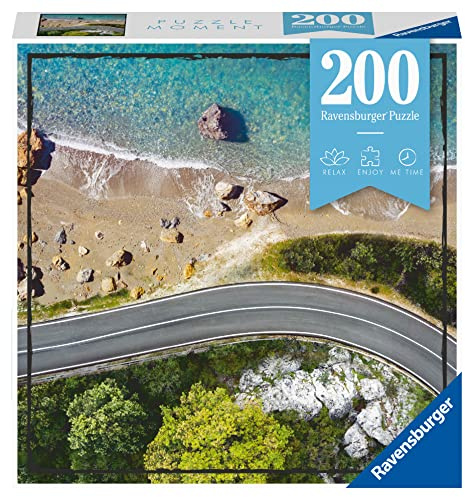 Ravensburger - Puzzle Beachroad per Adulti, 200 Pezzi, Collezione Puzzle Moments, Idea Regalo per Lei o Lui, 33x21 cm