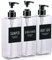 Segbeauty Seifenspender, 3 Stück 500 ml Shampoo Flaschen, Nachfüllbare Leere Pumpflasche mit Etiketten, für Küche Bad, Transparent