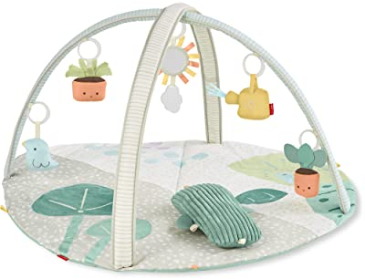 Skip Hop 3‑in‑1 Aktivitäts‑Spielmatte „Garden Oasis“ – Baby Play Gym mit Wickel‑/Bauchlage‑Modus & 5 interaktiven Spielzeugen, Grün