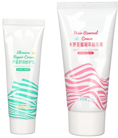 Schmerzfreie Enthaarungscreme, professionelle milde, sanfte Haarentfernungscreme, sichere Reparaturcreme, Spachtel mit Spatel für Männer und Frauen für zu Hause