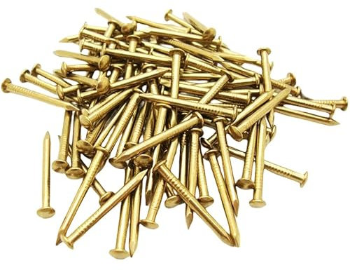 Clavo pequeño de cabeza redonda de latón M1.2x15 mm (aproximadamente 1712 piezas), para mantenimiento de sujetadores bancos de trabajo electrónicos de cobre ejes mecánicos.