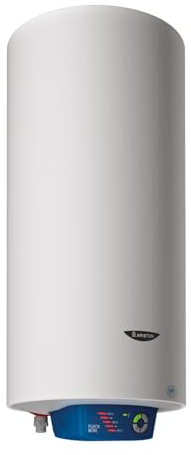 Ariston, Fleck Bon - Termo Eléctrico 75 Litros, Calentador de Agua Horizontal y Vertical, Seguro, Eficiente, Calentadores 41,3x43x95cm Fabricado para Instalación en España - Eficiencia B, Rango (A+/F)