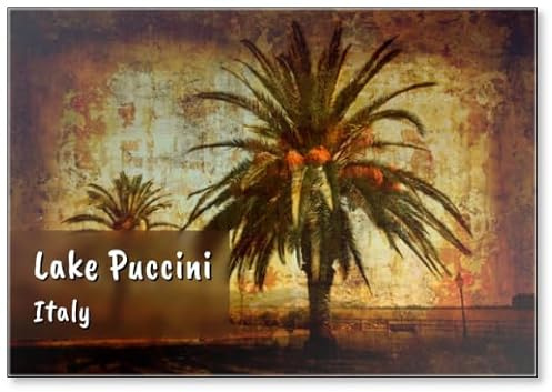 Date Palms Lake Puccini., Fridge Magnet