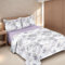 Juego de Sábanas 4 Piezas para Cama de 150 cm - Microfibra Suave y Transpirable, Incluye 1 Bajera Ajustable, 1 Encimera y 2 Funda de Almohada - Color Flor Lila