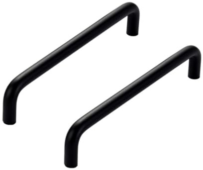 HY HUIJUN 2 Pezzi Maniglie Armadio Arcuato, per Mobili Maniglie Nero Alluminio Maniglia di Armadio da Cucina Maniglie per Mobili da Cucina Maniglia del Cassetto