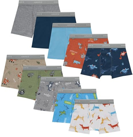 Hanes Toddler Boxer Brief Underwear, Soft Boxer Briefs for Boys and Toddlers, Comfort Flex Waistband, Multipacks