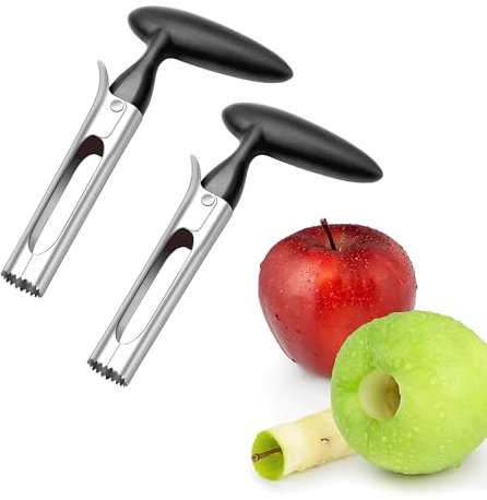 Weenwill Apple Corer,2 Pieces Stainless Steel Corer Slicer Fruit Cutter Apple Corer Remover Kitchen Gadgets Apple Corers for Home & Kitchen Pears Bell Peppers Honeycrisp Apples