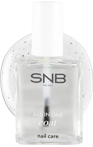 SNB Professional 3 en 1 - Endurecedor de uñas base y capa superior de 15 ml, fortalece las uñas naturales, protege contra roturas y astilladuras - Acabado brillante - Fácil aplicación con pincel de