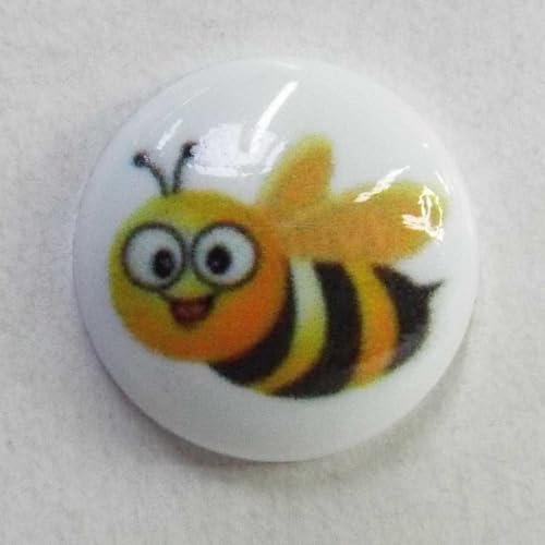 15mm Children Buttons Printed Kid 958D, 7150 Bumble Bee, 2