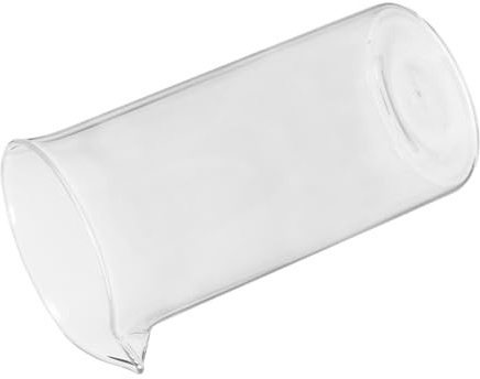 Mipcase Bicchiere in Vetro per Espresso e Tè Accessorio Filtro Riutilizzabile da Design Leggero con Beccuccio per Versare Fluido per Ufficio e Uso