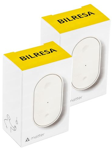 Set of 2 BILRESA Smart Matter Remote Control Switches, Dual Button, White, Compatible with DIRIGERA