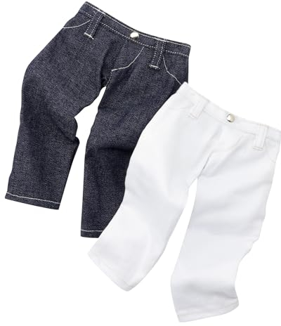 Götz 3401651 Hosen-Set Jeans Star - Puppenbekleidung Gr. XL - 2-teiliges Bekleidungs- und Zubehörset für Stehpuppen 45 - 50 cm