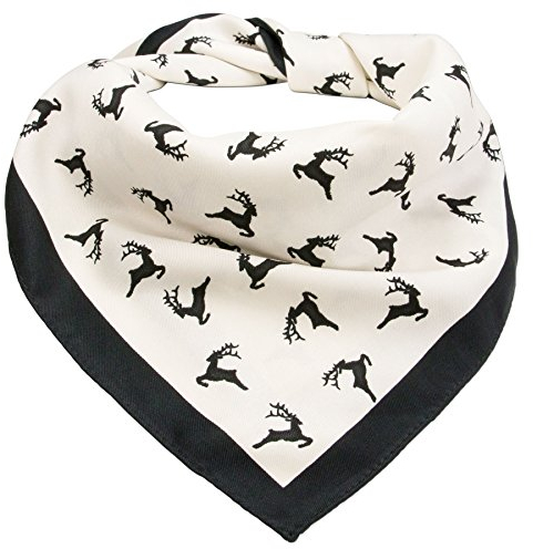 Alpenflüstern Trachten-Nickituch Springende Hirsche ATX037, Einheitsgröße, Schwarz