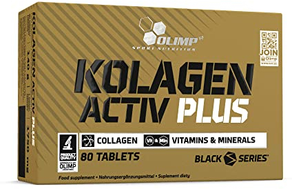 OLIMP SPORT NUTRITION Olimp Kolagen Activ Plus Sport Edition - Hochdosiertes Kollagen für Knorpel, Haut & Knochen, Magnesium für Muskelfunktion, Zitrus Lutschtabletten, 80 Stück