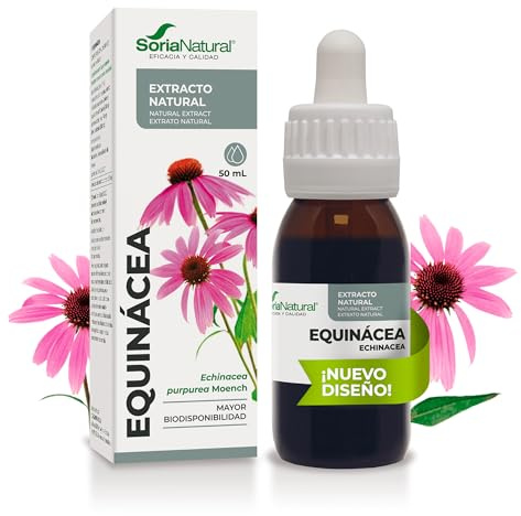 Soria Natural Extracto de Equinácea - Refuerza tus defensas de forma natural - Ayuda al sistema inmunológico - Extracto de Planta 100% Natural Alta Absorción - Botella de 50ml
