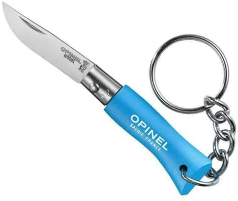 Opinel O002270 Llavero N°02 Azul cian, cyan, 8,3 cm