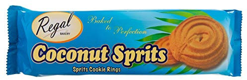 Regal Bakery Coconut Sprits Ring Cookies - Biscotti al burro - Biscotti al caffè | On Go Snack- Scatola di biscotti