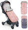Chanceliere Bebe Poussette Interbaby | Couverture Poussette Bebe Hiver, Doux | Sac de Couchage Poussette Bebe Détachable, Double Ouverture, Lavage Facile, Matériaux Antiallergiques, Cactus Rose