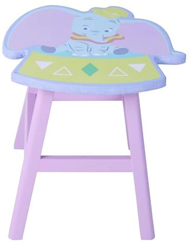 BE IMEX Dumbo Hocker aus Holz, Rosa und Grau