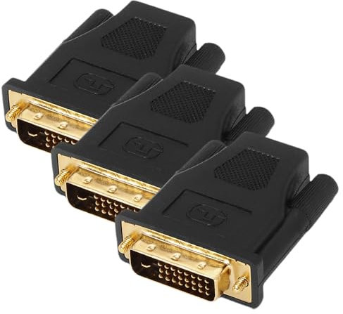 AISENS A118-0091 - Adaptador DVI a HDMI para Pantalla Full HD, Color Negro (Paquete de 3)