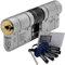 Federal 3 Star Euro Cylinder Door Lock TS007 Diamond Secure Anti-Snap Dual Finish 5 Keys 40/40