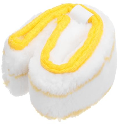 sourcing map Microfiber Scrubber Replacement Head 9.84 Inch for Window Glass Marble Wall Home Bathroom, Yellow/White