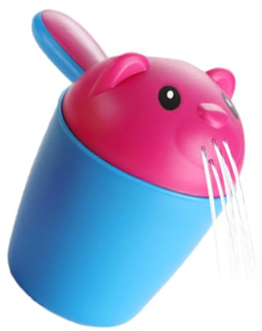 Taza de enjuague para el baño, taza de enjuague para bebés, vertedor de agua de baño, cascada de enjuague con mango ergonómico, aspersor de cucharas de champú, cuchara de agua de baño, taza de bai