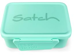 Satch Portamerenda in acciaio inox con scomparto divisorio, senza BPA, lavabile in lavastoviglie Mint