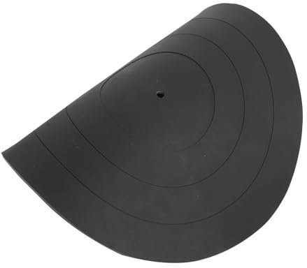Housoutil Accessoires pour Tourne-Disque Coussin De en Silicone pour Disque Tapis De pour Disque Domestique Tapis Noir De 3 Mm