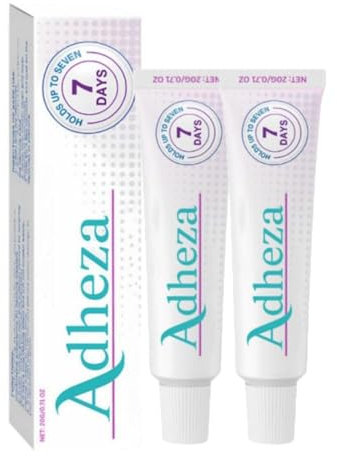 Adhésif Dentaire Adheza, Fixateur Pour Prothèses Dentaires Adheza, Adhésif Dentaire Thermoplastique, Pour Femmes Et Hommes Adultes (2pcs)