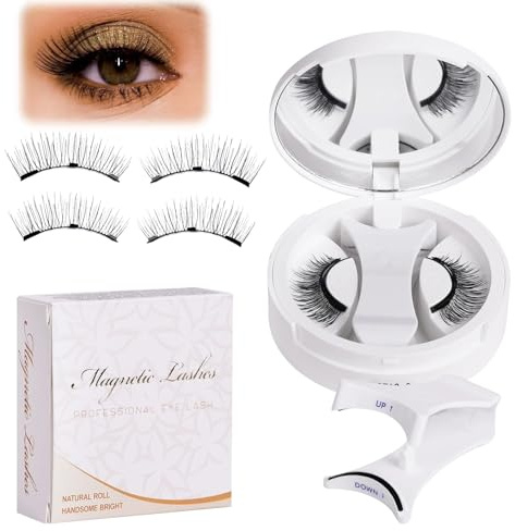 Pestañas Magnéticas Naturales | Pestañas Falsas Livianas | Magnéticas Naturales Reutilizables para Uso Diario Maquillaje Profesional Bodas Salón