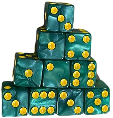 Laikoutd Dadi A Sei Facce da 16 Mm Gioco Acrilico in Classe Insegnamento Giocattolo Educativo Strumento Apprendimento della Matematica Giochi Ruolo Dadi Set Blocchi Quadrati