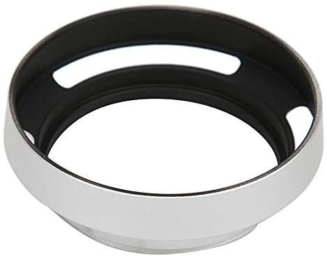 Tbest Pare-Soleil Universel en Alliage D'aluminium pour Appareil Photo Creux Portable, Pare-Soleil biseauté argenté, Accessoire de Photographie Professionnel pour Appareils Photo (55mm)